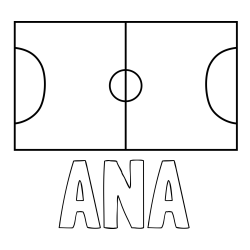 Pobarvanka imena ANA in pobarvanka nogometnega igrišča
