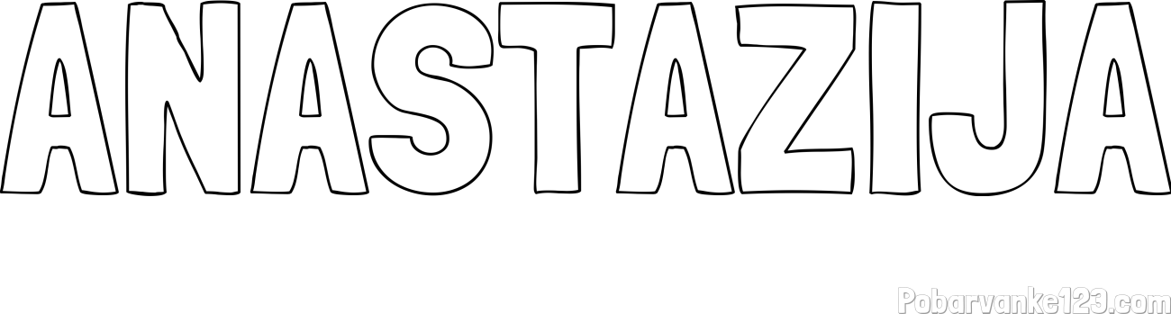 Pobarvanka imena ANASTAZIJA