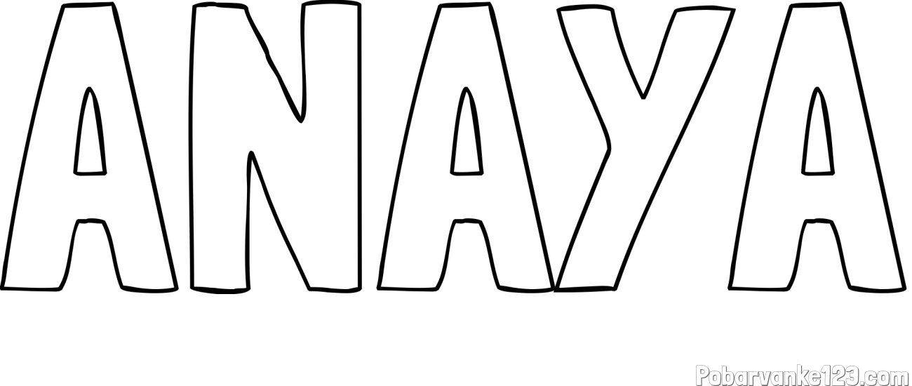 Pobarvanka imena ANAYA