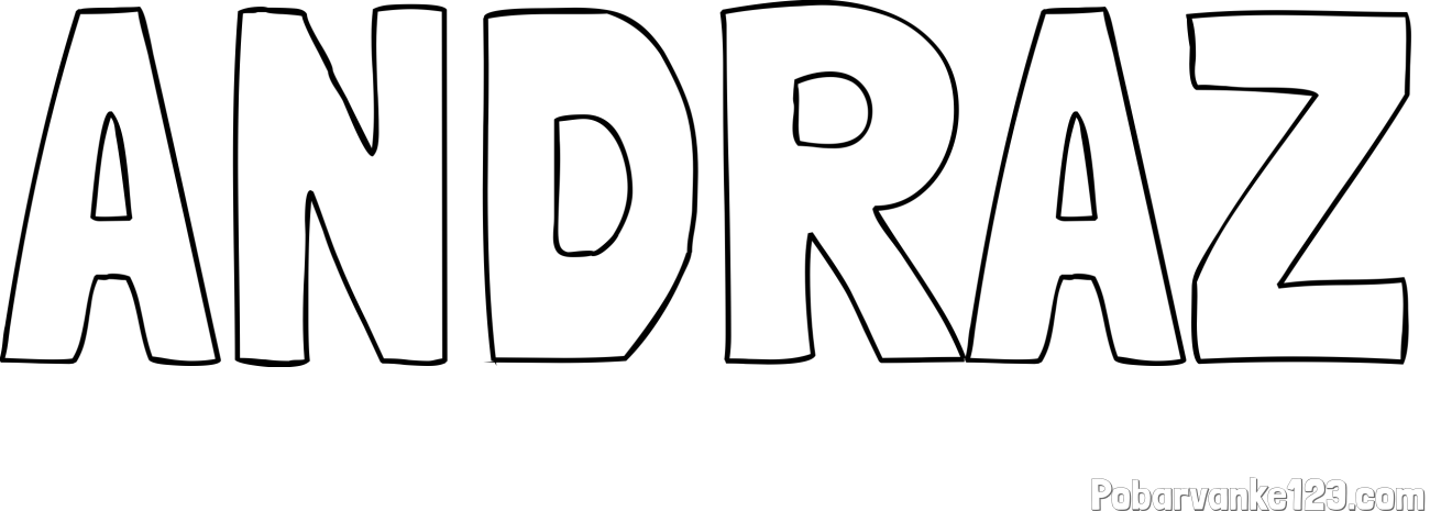 Pobarvanka imena ANDRAŽ