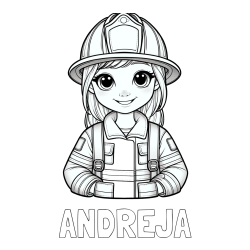 Pobarvanka imena ANDREJA in pobarvanka ljubke gasilke