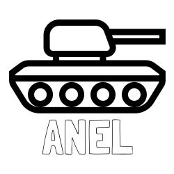 Pobarvanka imena ANEL