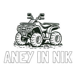 Online izdelana pobarvanka - Pobarvanka imena ANEY IN NIK in pobarvanka štirikolesnika