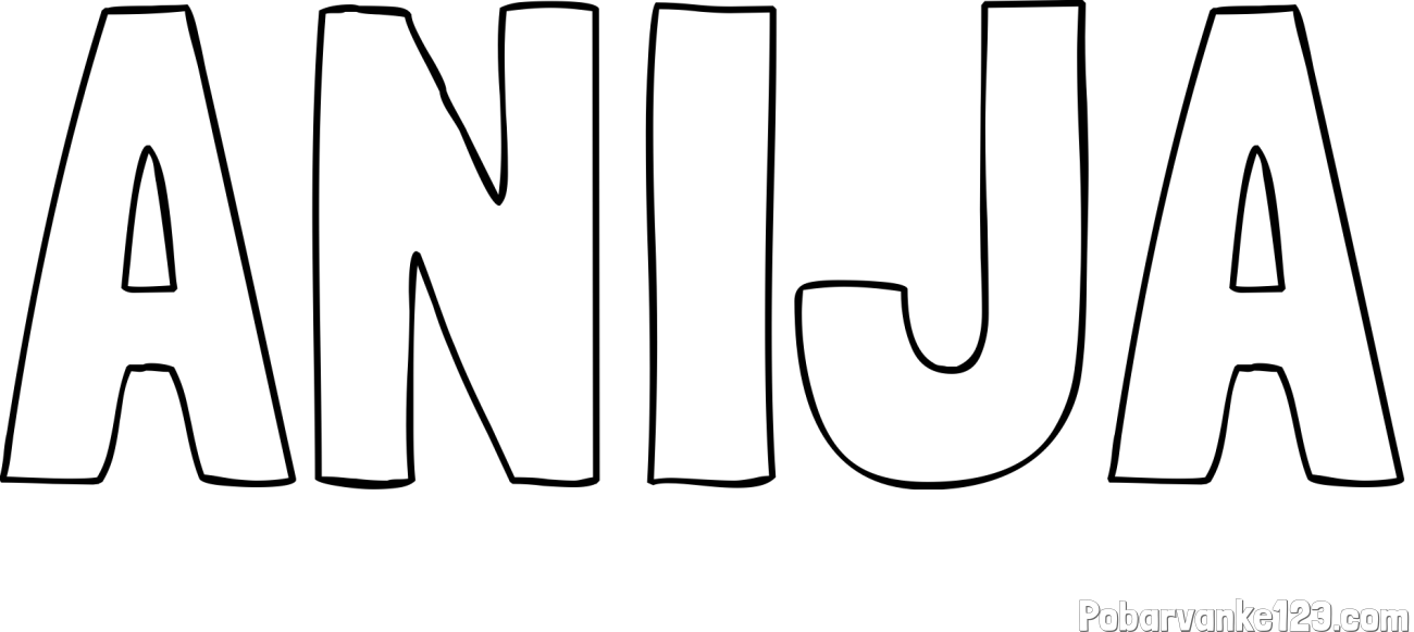 Pobarvanka imena ANIJA