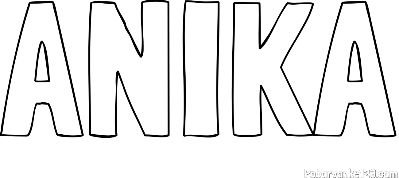 Pobarvanka imena ANIKA