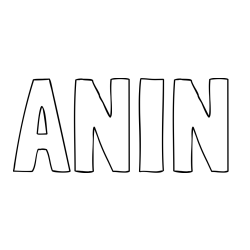 Online izdelana pobarvanka - Pobarvanka imena ANIN