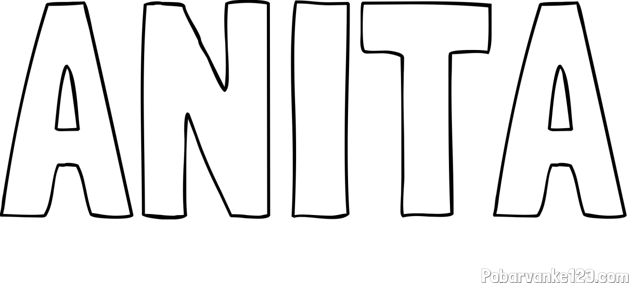 Pobarvanka imena ANITA