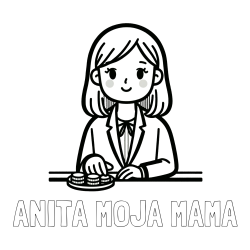 Online izdelana pobarvanka - Pobarvanka imena ANITA MOJA MAMA in pobarvanka bančne uslužbenke