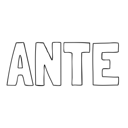 Pobarvanka imena ANTE