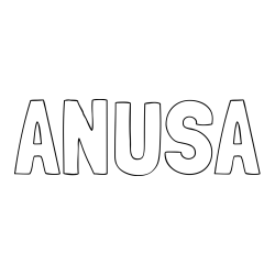 Online izdelana pobarvanka - Pobarvanka imena ANUŠA