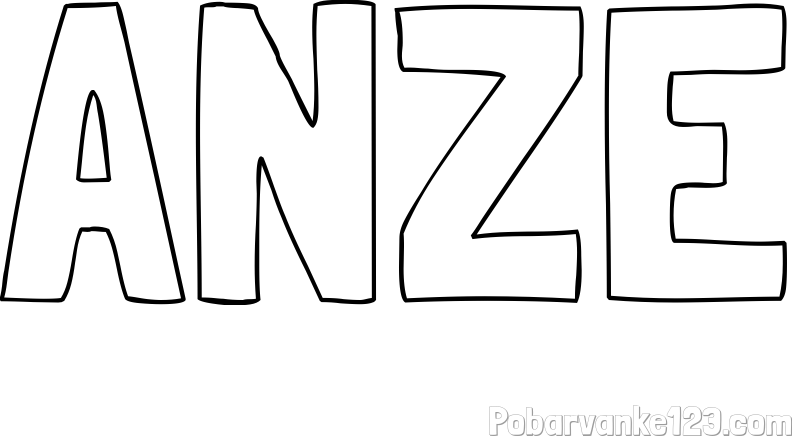 Pobarvanka imena ANŽE