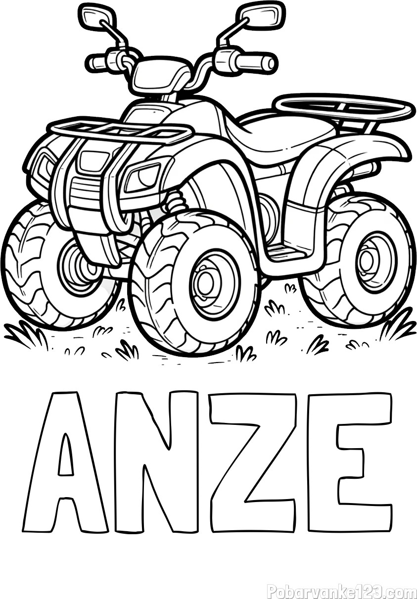 Pobarvanka imena Anže