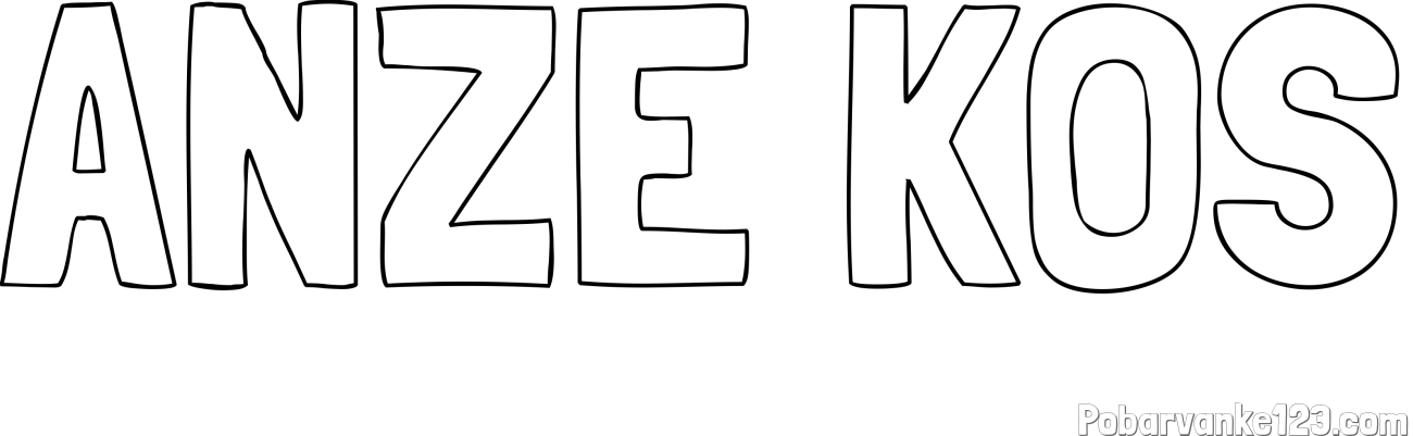 Pobarvanka imena ANŽE KOS