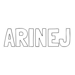 Online izdelana pobarvanka - Pobarvanka imena ARINEJ