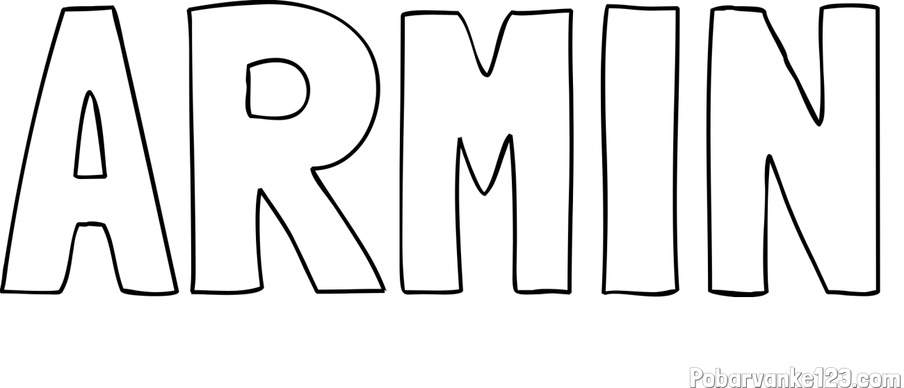 Pobarvanka imena ARMIN