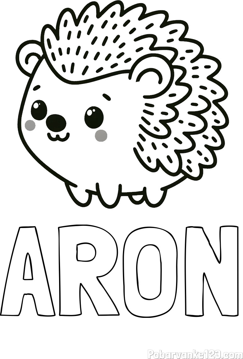 Pobarvanka imena ARON