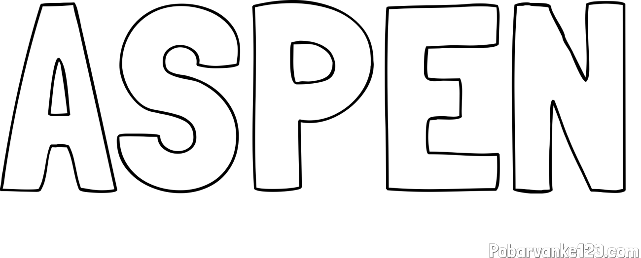 Pobarvanka imena ASPEN