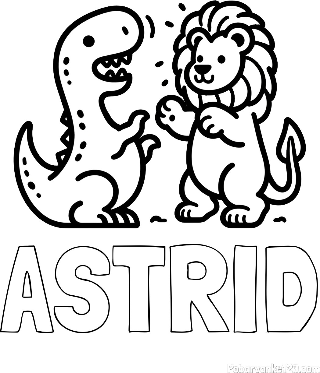 Pobarvanka imena ASTRID
