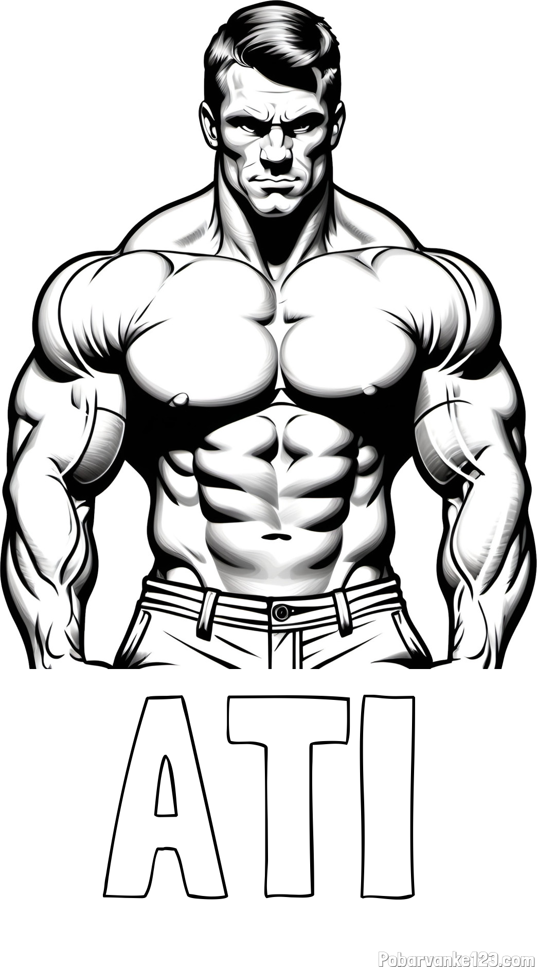 Pobarvanka imena ATI in pobarvanka bodybuilder-ja