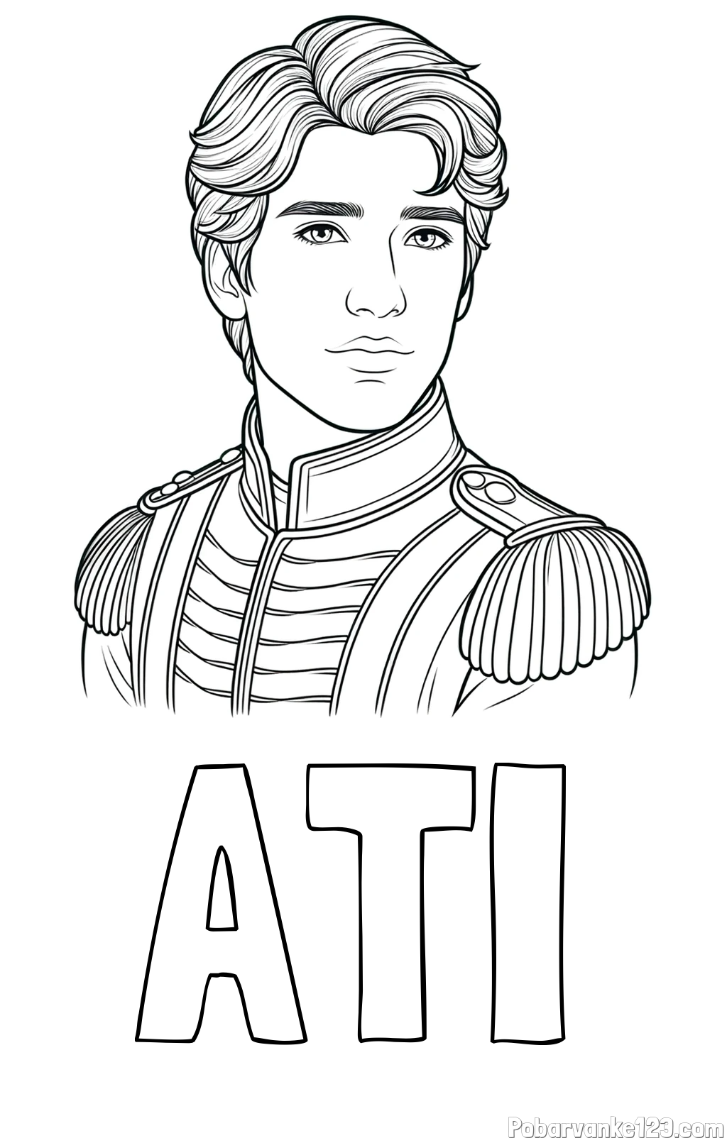 Pobarvanka imena ATI in pobarvanka princa