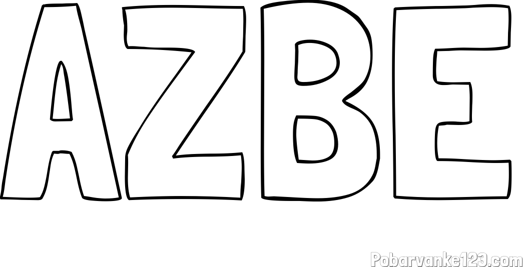 Pobarvanka imena AŽBE