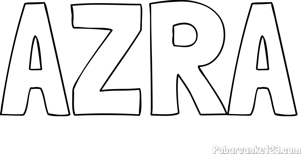 Pobarvanka imena AZRA