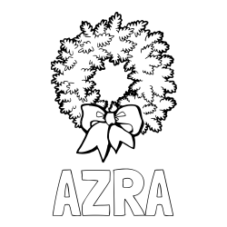 Pobarvanka imena AZRA in adventni venček