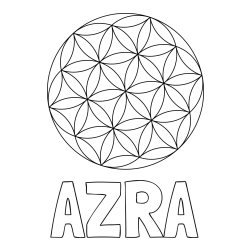 Pobarvanka imena AZRA in mandale 2