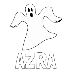 Pobarvanka imena AZRA in pobarvanka duha