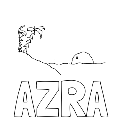 Online izdelana pobarvanka - Pobarvanka imena AZRA in POLETJE