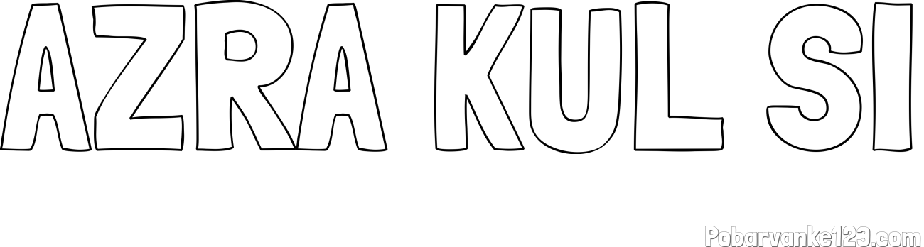Pobarvanka imena AZRA KUL SI