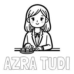 Online izdelana pobarvanka - Pobarvanka imena AZRA TUDI in pobarvanka bančne uslužbenke