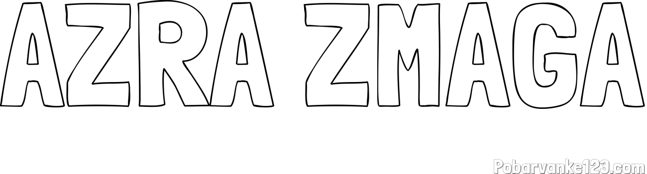 Pobarvanka imena AZRA ZMAGA