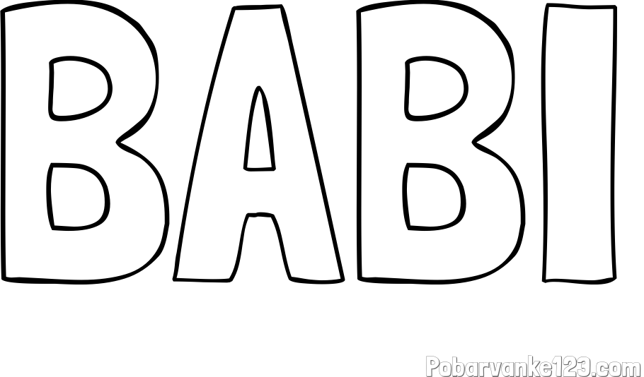 Pobarvanka imena BABI