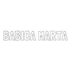 Online izdelana pobarvanka - Pobarvanka imena BABICA MARTA