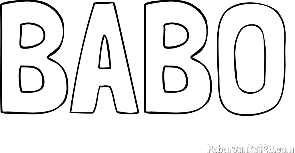 Pobarvanka imena BABO