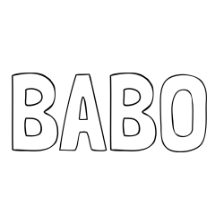 Online izdelana pobarvanka - Pobarvanka imena BABO