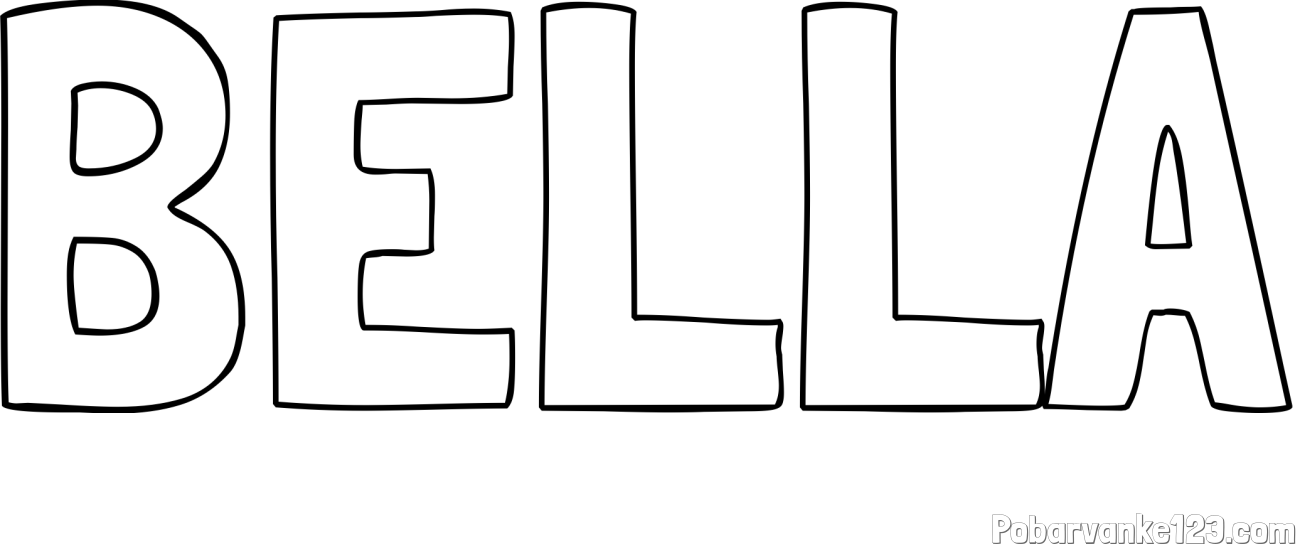 Pobarvanka imena BELLA