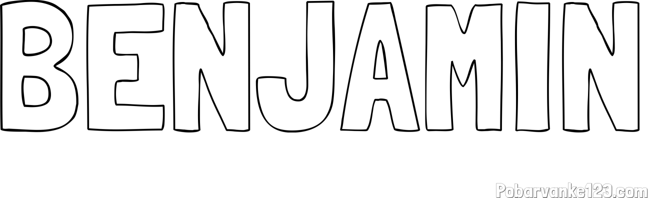 Pobarvanka imena BENJAMIN