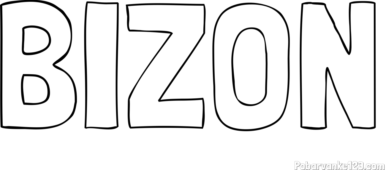 Pobarvanka imena BIZON