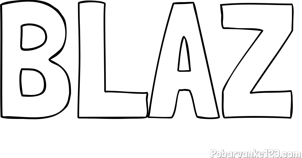 Pobarvanka imena BLAŽ