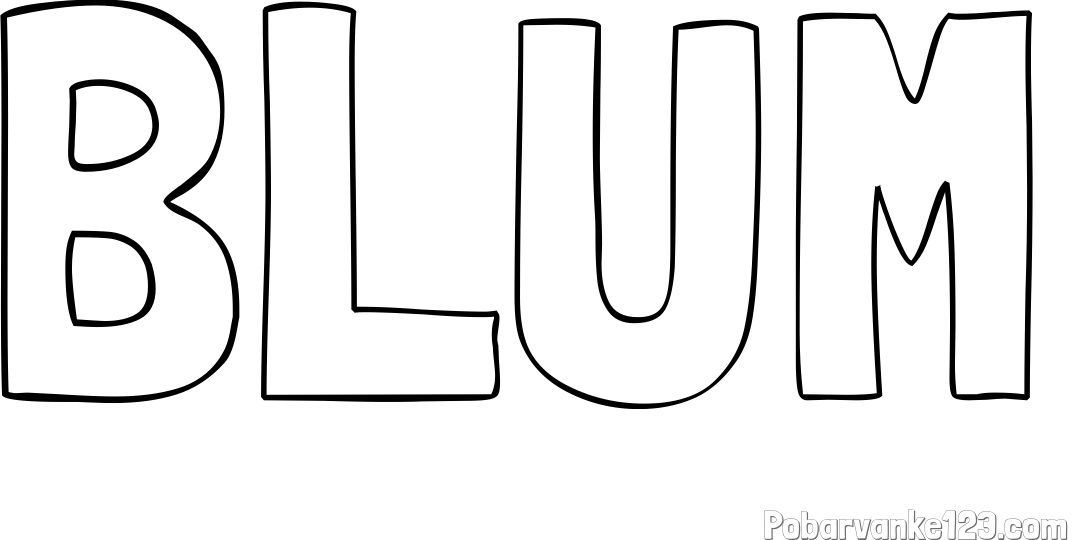 Pobarvanka imena BLUM
