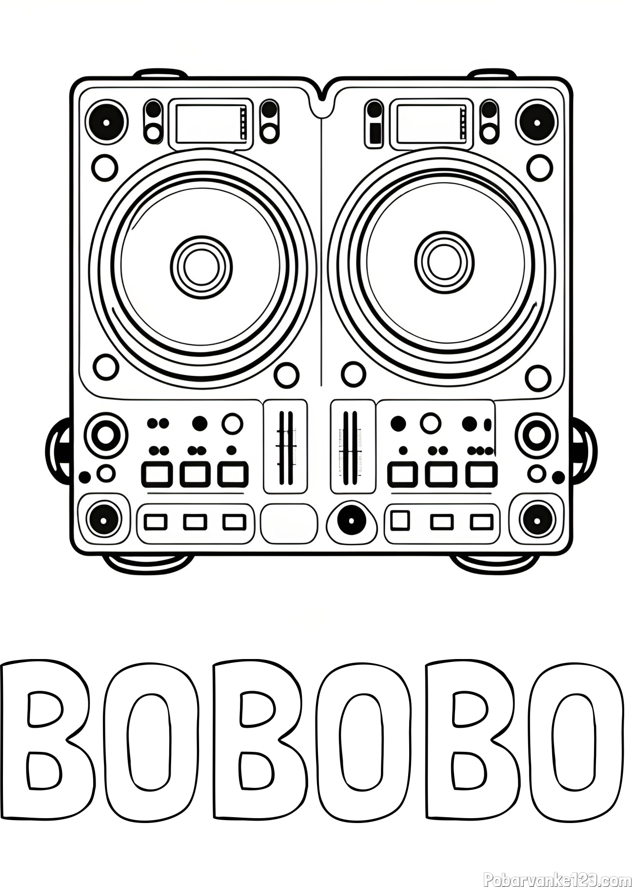 Pobarvanka imena BO-BO-BO in pobarvanka DJ MIXER