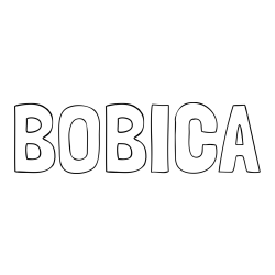 Online izdelana pobarvanka - Pobarvanka imena BOBICA