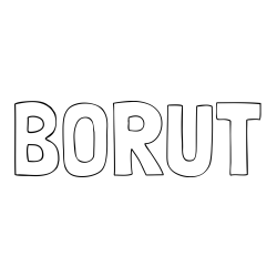 Online izdelana pobarvanka - Pobarvanka imena BORUT