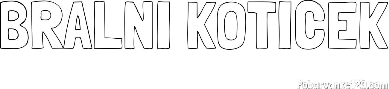 Pobarvanka imena BRALNI KOTIČEK