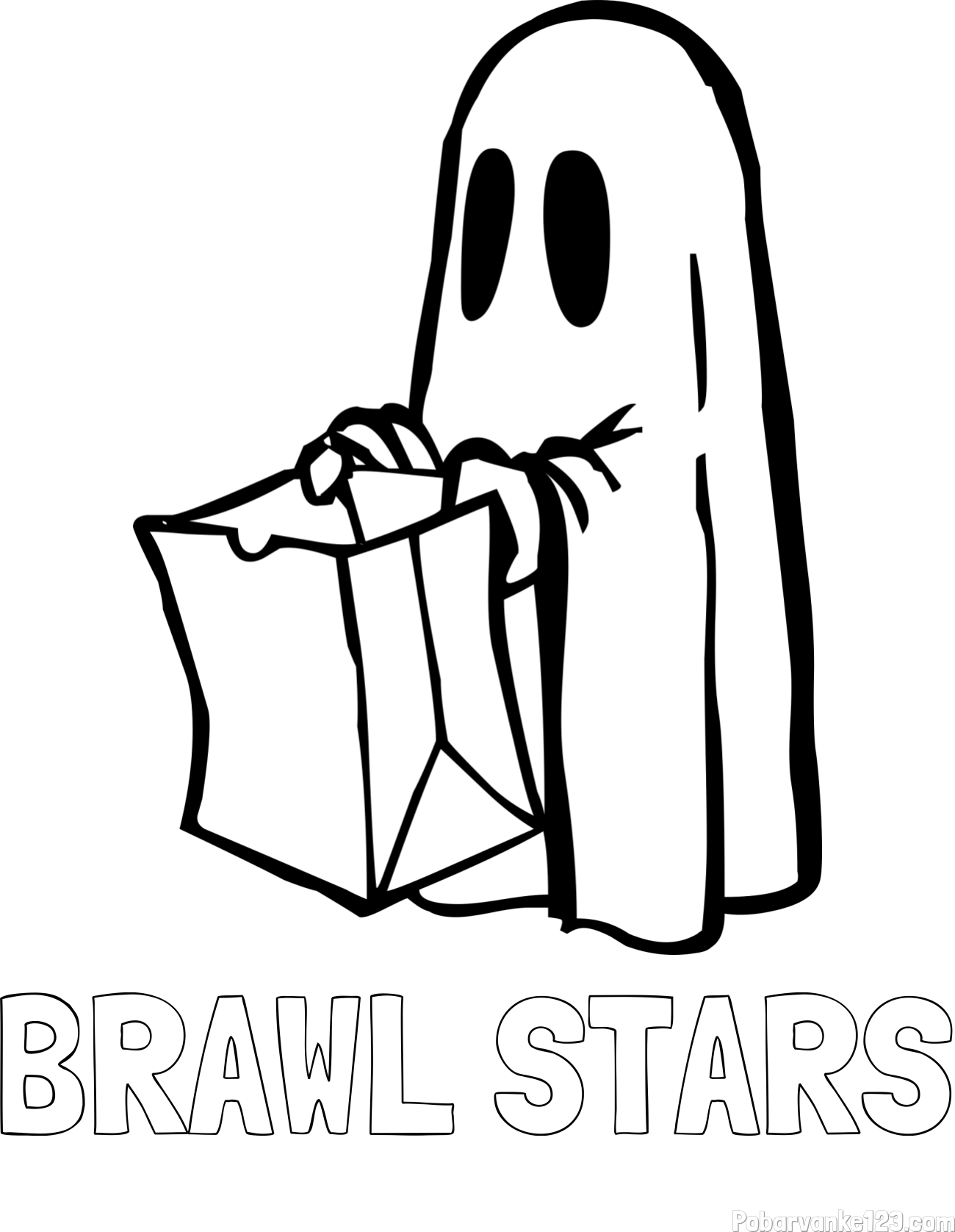 Pobarvanka imena BRAWL STARS in otroška pobarvanka duhca