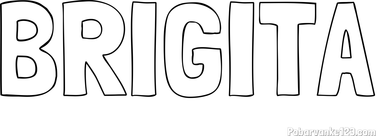 Pobarvanka imena BRIGITA