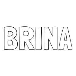 Pobarvanka imena BRINA