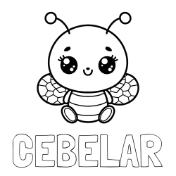 Online izdelana pobarvanka - Pobarvanka imena ČEBELAR in otroška pobarvanka ljubke čebele